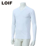 【LOIF】ロイフ HYOON Ventilation Vネックシャツ ホワイト アンダーシャツ メンズ ゴルフウェア YL1685