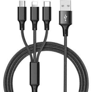 iphone USB Type-C micro USB 3 in 1 [d P[u iPhone Android Xperia Galaxy X}z [dP[u iPad iPod 3A }[dΉ iC A~ ϋv