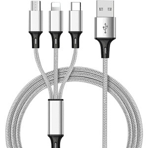 iphone USB Type-C micro USB 3 in 1 [d P[u iPhone Android Xperia Galaxy X}z [dP[u iPad iPod 3A }[dΉ iC A~ ϋv