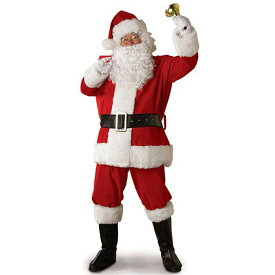 サンタ メンズ コスプレ サンタクロース5点セット サンタコス サンタクロース 衣装 コスチューム 上着+ズボン+ベルト+帽子+ひげ