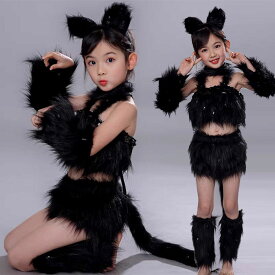 ハロウィン コスプレ 子供 猫 コスプレ しっぽ 6点セット 動物 仮装 衣装 キッズ 可愛い ダンス衣装 猫ちゃん コスチューム ハロウィン 衣装 面白い ハロウィン 仮装 子供 着ぐるみ キッズ ハロウィン 衣装 ハロウィン仮装 コスプレ衣装 ハロウィン衣装 ホワイト ブラック