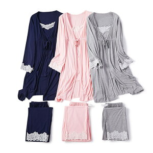 マタニティ パジャマ 春 夏 3点セット 長袖 授乳服 パジャマ 出産準備 出産祝い 授乳 ウエスト調節付き 妊娠中 入院 パジャマ 産前産後 春夏 妊婦 プレゼント 【2枚で送料無料!】