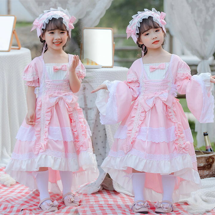 楽天市場】子供 ドレス 女の子 ワンピース 髪飾り付き 可愛い 半袖 