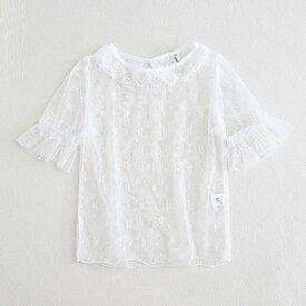 Tシャツ ブラウス 子供 女の子 トップス 半袖 夏用 総レース 可愛い お姫様 結婚式 発表会 キッズ 子ども 100 110 120 130 140 150cm コスチューム コスプレ 衣装 仮装 ハロウィン ロリータ ゴスロリ服 子供服