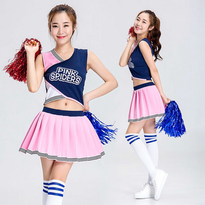 楽天市場 チア 衣装 チアガール チアリーダー ちあ 応援 ダンス 衣装 ハロウィン コスプレ仮装 衣装 コスチューム こすぷれ コス おすすめ 可愛い セクシー 大きいサイズ 大人 レディース ハロウィンコスプレ Zacca Clover