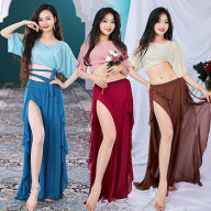 ベリーダンス 衣装 セット レッスン着 セットアップ おしゃれ ダンス衣装 ストレッチ メッシュ ラメ パン…