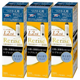 リライズ 白髪染め リ・ブラック (自然な黒さ) まとまり仕上げ 男女兼用 つけかえ用 190g × 3本セット