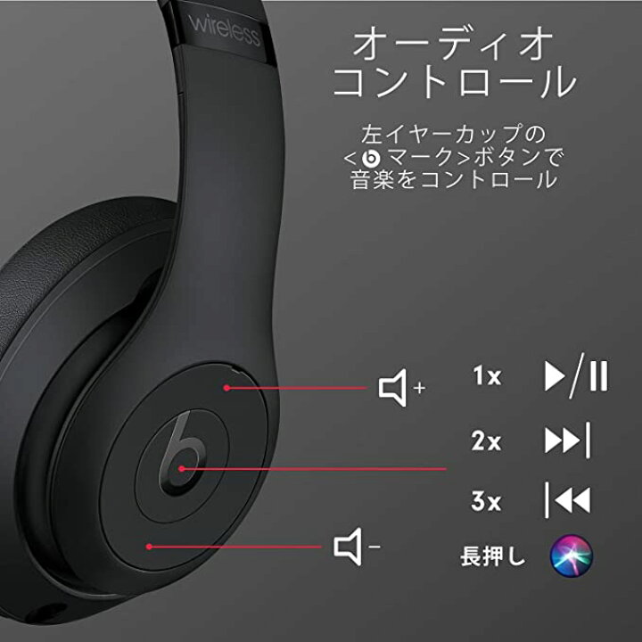 楽天市場】Beats Studio3 Wireless マットブラック MX3X2PA/A  