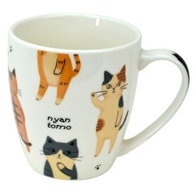 マグカップ にゃんともマグ 猫柄 音符 ブラック レッドノアファミリー 音楽 かわいい 洋食器 磁器 猫雑貨 猫グッズ ねこ ネコ キャット コーヒーカップ ティーカップ プレゼント 紅茶 おやつ noa family ギフト包装無料