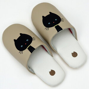 スリッパ シャトロン ピンク ベージュ 猫アップリケ 水に強いルームシューズ 軽い 猫柄 猫グッズ 猫雑貨 ねこ ネコ 可愛い かわいい おしゃれ 年間 来客用 フローリング 展示場 ゲスト 女性
