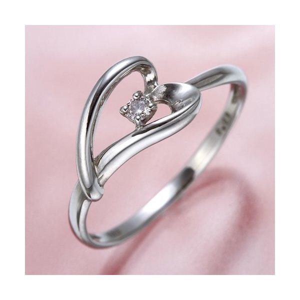 ピンクダイヤリング 指輪 ハーフハートリング 21号　[21] | 雑貨のお店　ザッカル