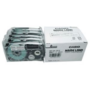 (業務用5セット) カシオ計算機(CASIO) テープ XR-6X-5P-E 透明に黒文字 6mm 5個 [21]のサムネイル