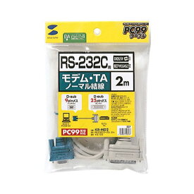 (まとめ)サンワサプライ RS-232Cケーブル(TA・モデム用・2m) KR-MD2【×3セット】[21]