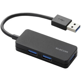 エレコム USB3.0ハブ/ケーブル固定/バスパワー/3ポート/ブラック U3H-K315BBK[21]