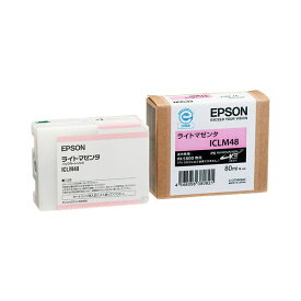 （まとめ） エプソン EPSON PX-P／K3インクカートリッジ ライトマゼンタ 80ml ICLM48 1個 【×6セット】[21]