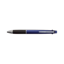 （まとめ） 三菱鉛筆 ジェットストリーム 3色ボールペン（黒・赤・青） 0.7mm ネイビー 【×5セット】[21]