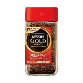 （まとめ）ネスレ ネスカフェ ゴールドブレンドカフェインレス 80g 瓶 1本【×10セット】【代引不可】[21]
