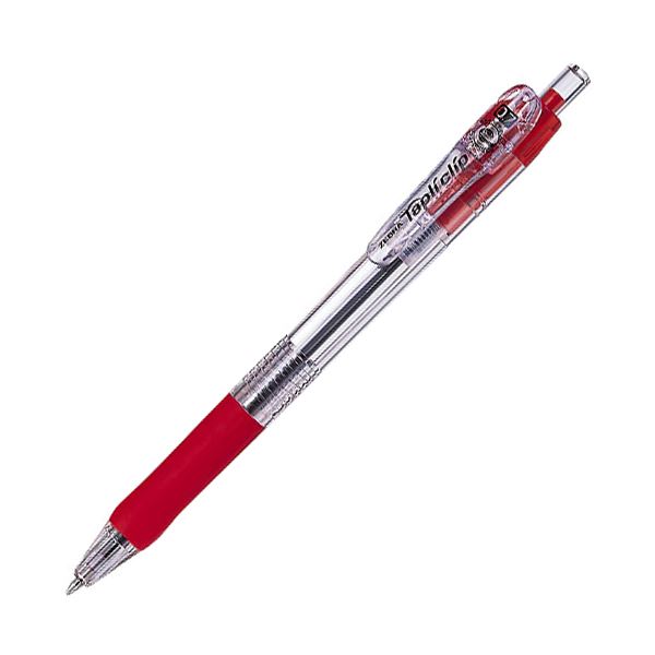 楽天市場】(まとめ) ゼブラ 油性ボールペン タプリクリップ 0.7mm 赤
