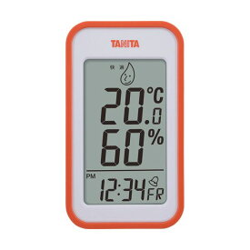 （まとめ）タニタ デジタル温湿度計 オレンジTT559OR 1個【×2セット】[21]