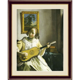 【フェルメールの代表作】謎多き画家 鮮やかな青色 ■ヨハネス・フェルメール（Johannes Vermeer）F6号 ギターを弾く女[21]