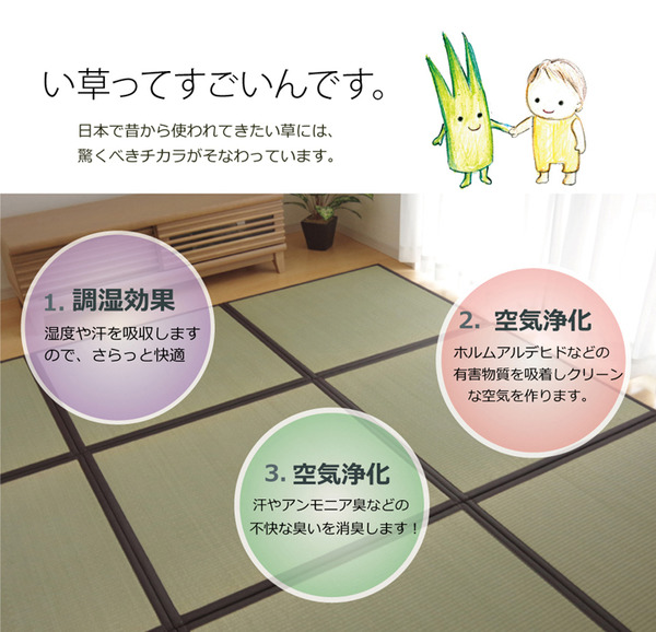 楽天市場】日本製 い草 置き畳/ユニット畳 【1畳 ナチュラル 約82 