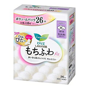 花王 ロリエ しあわせ素肌 もちふわfit 特に多い昼用羽つき 26個入