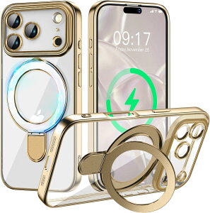 iPhone 17 �P�[�X iPhone 17e/16e 17 Pro 16Pro iPhone 16/15/14/13 �V���[�Y �J�o�[ �B���X�^���h ���C�P�[�X HaloLock�t�� MagSafe�ƌ݊��� ���� �R�p�O���[�h�̕ی� �Ռ��z���R�[�i�[ �X�^���h�@�\