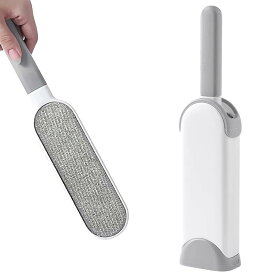 ホコリ取りブラシ 毛取りブラシ ットブラシ 静電除去洋服 両面使え 携帯に便利 衣類/ソファー/寝具/車内対応