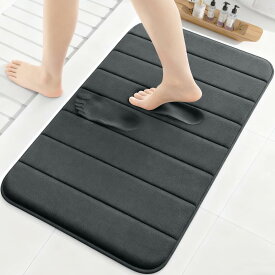 バスマット 足拭きマット 速乾 吸水 洗える 40cm*60cm すべり止め付き 低反発 小さめ お風呂 クッション 丸洗い 洗濯 台所 脱衣場 キッチン 洗面所