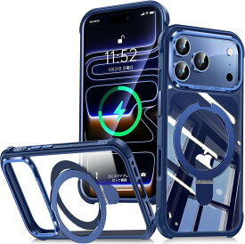iPhone 17 pro iPhone 17Air 1iPhone 13 pro iPhone 14 pro iPhone 15pro iPHone 13/14 iphone 12/12Pケース MagSafe 対応 リングスタンド一体型 クリア透明 軍用規格耐衝撃 黄ばみ防止 レンズ保護 ワイヤレス充電対応