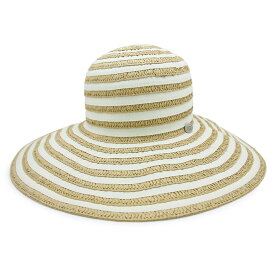帽子 レディース [メール便可能] ハット つば広 女優帽 UV対策 HAT 春夏 軽量 女性用 折りたたみ コンパクト キャペリン milsa Excellentボーダーキャペリンハット