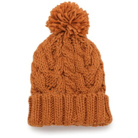ニット帽 ボンボン [メール便可] レディース 帽子 メンズ 秋冬 スキー スノボ 防寒 ケーブル編 Fluffyボンボンニット帽
