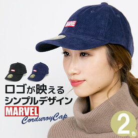 キャップ MARVEL [メール便可] 帽子 メンズ レディース 6パネル ローキャップ 秋冬 アメコミ CAP MARVELコーデュロイキャップ