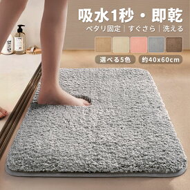 【P10倍！新発売限定！】バスマット 速乾 洗える 足拭きマット マイクロファイバー 足ふきマット 浴室 玄関 マット 吸水速乾 抗菌 防臭 足ふきマット 風呂 滑り止めマット トイレマット カーペット シンプル おしゃれ ふわふわ フロアマット 滑らない 乾度良好 バスマット