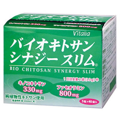 ■/健康食品/キノコキトサン [ビタリア製薬]バイオキトサン シナジースリム 40袋