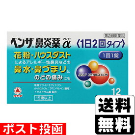 【第(2)類医薬品】【セ税】■ポスト投函■[タケダ]ベンザ鼻炎薬α 1日2回タイプ 12錠【おひとり様1個まで】