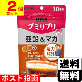 ■ポスト投函■[UHA味覚糖]UHA(ユーハ) グミサプリ 亜鉛&マカ コーラ味 30日分(60粒入)【2個セット】