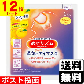 ■ポスト投函■[花王]めぐりズム 蒸気でホットアイマスク 完熟ゆずの香り【12枚セット】