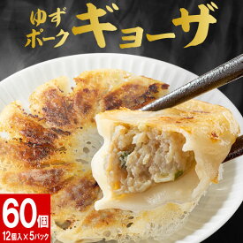 餃子 【 最短当日出荷 1個50円】 冷凍餃子 ブランド 豚 ゆずポーク ギョーザ 60個 12個×5 パック セット 送料無料 冷凍 本格 ぎょうざ 取り寄せ 国産 野菜 ジューシー ギョウザ お惣菜 おつまみ 点心 グルメ 鹿児島 曽於市 柚子 で飼育 ナンチク