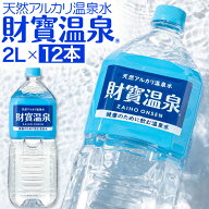 【ポイント2倍】 温泉水 水 ミネラルウォーター 2リットル 12本 ペットボトル 2l 財宝 送料無料 シリカ水…
