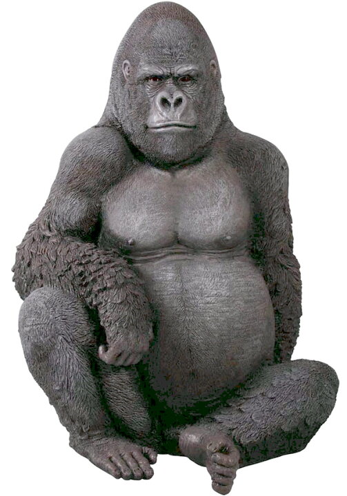 楽天市場 悠然たるゴリラ Silver Back Gorillafrp 耐水 軽い 強い 屋外用塗装 ガーデンファニチャー 置物 インテリア オブジェ 送料無料 ディアサーナ雑貨インテリアライフ