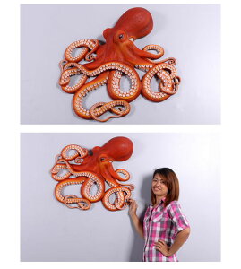 �Ǌ|���p�E����ȃ^�R / Octopus Wall DecorFRP �ϐ� �y�� ���� ���O�p�h�� �K�[�f���t�@�j�`���[ �u�� �C���e���A �I�u�W�F ��������