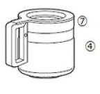 ツインバード工業　CM-D465　全自動コーヒーメーカー(6カップ)　アフターパーツ　ガラスサーバー(サーバー蓋なし)6カップ用　図4　注）図7のフタは含みません