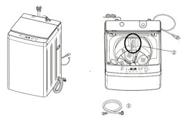 ツインバード工業　KWM-EC55、WM-EC70W、VM-EC55用 全自動電気洗濯機5．5kg　アフターパーツ　糸くずフィルター　図2