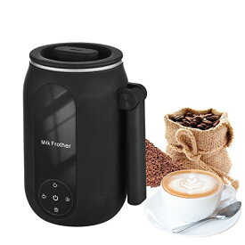 電動ミルク泡立て器 泡立て用 4-in-1 ミルクスチーマー 回転ハンドル付き コーヒー/ラテ/カプチーノ用フォームメーカー