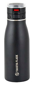 タケヤ公式 ステンレスボトル 500ml 保温保冷 トラベラー17 水筒 TAKEYA FLASK 直飲み ワンタッチ開閉式 収納式 キャリーハンドル シリコーンパッド タケヤフラスク TAKEYA オニキス