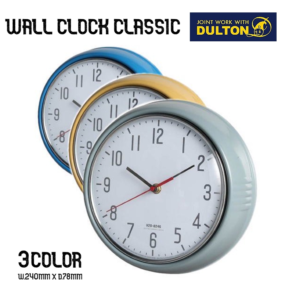 DULTON 新品 掛け時計 ウォールクロック クラシック ブルー