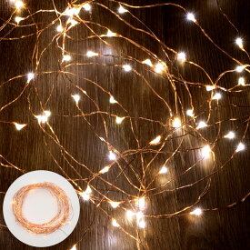 LEDライト クリスマス 電飾 LED ガーランド イルミネーション クリスマスツリー 装飾 ブロンズ シンプル 1.9m USB式 [92110]