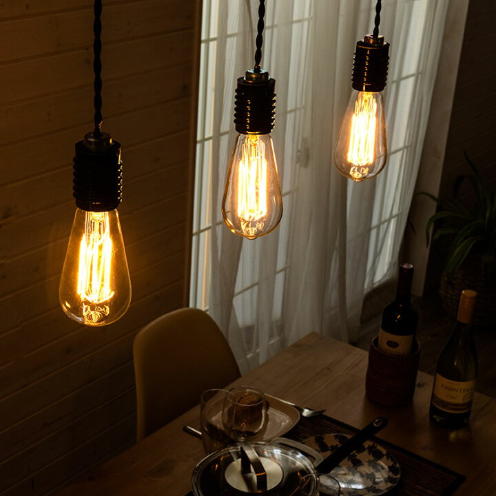 楽天市場 エジソン電球 Sサイズ Lサイズ E26 60w 裸電球 白熱球 ランプ 照明 レトロランプ クリア フィラメント ペンダントランプ ペンダントライト 電球 エジソン球 インテリア おしゃれ ヴィンテージ インダストリアル 西海岸 塩系 男前 生活雑貨のネット