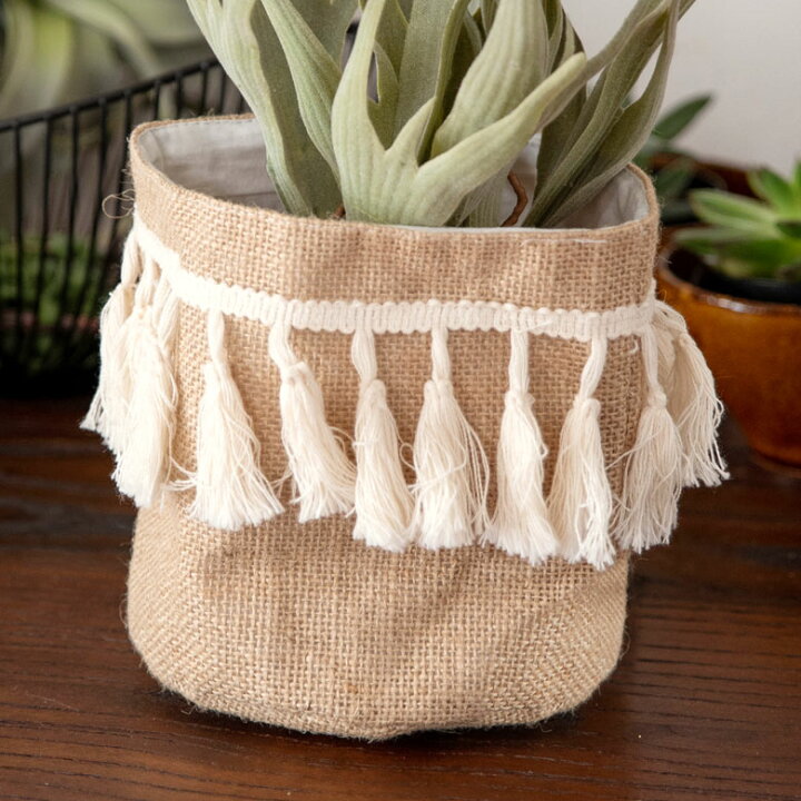 楽天市場 メール便対応 ジュートバスケット ネイティブ柄 トライバル柄 丸型 底径16cm 麻布製 黒 鉢カバー 小物入れ プランターカバー バスケット グリーン 観葉植物 鉢植え プランター おしゃれ 麻 ナチュラル Boho ボーホー ボヘミアン 西海岸 塩系